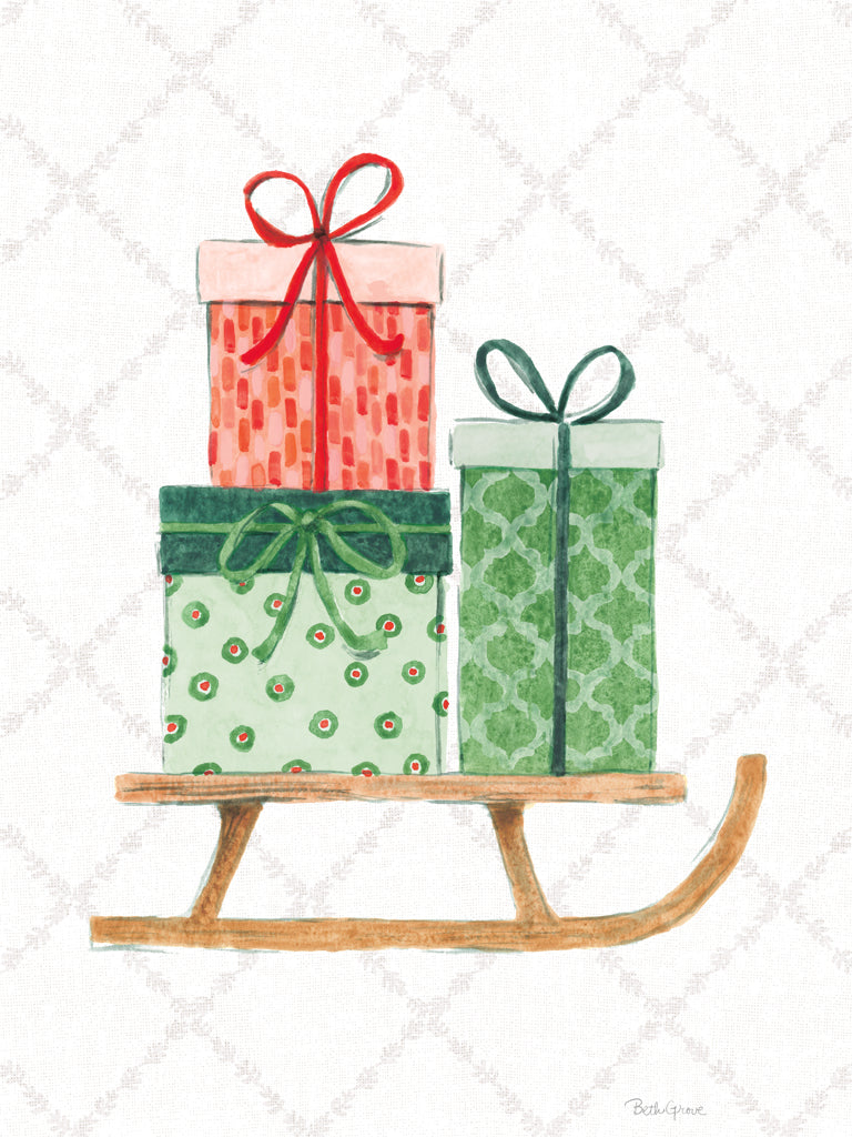 Reproduction of Holiday Bows III by Beth Grove - Wall Decor Art