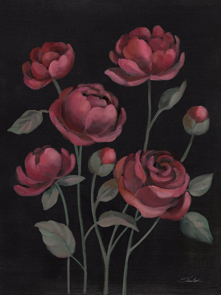 Reproduction of Burgundy Bloom II by Silvia Vassileva - Wall Decor Art