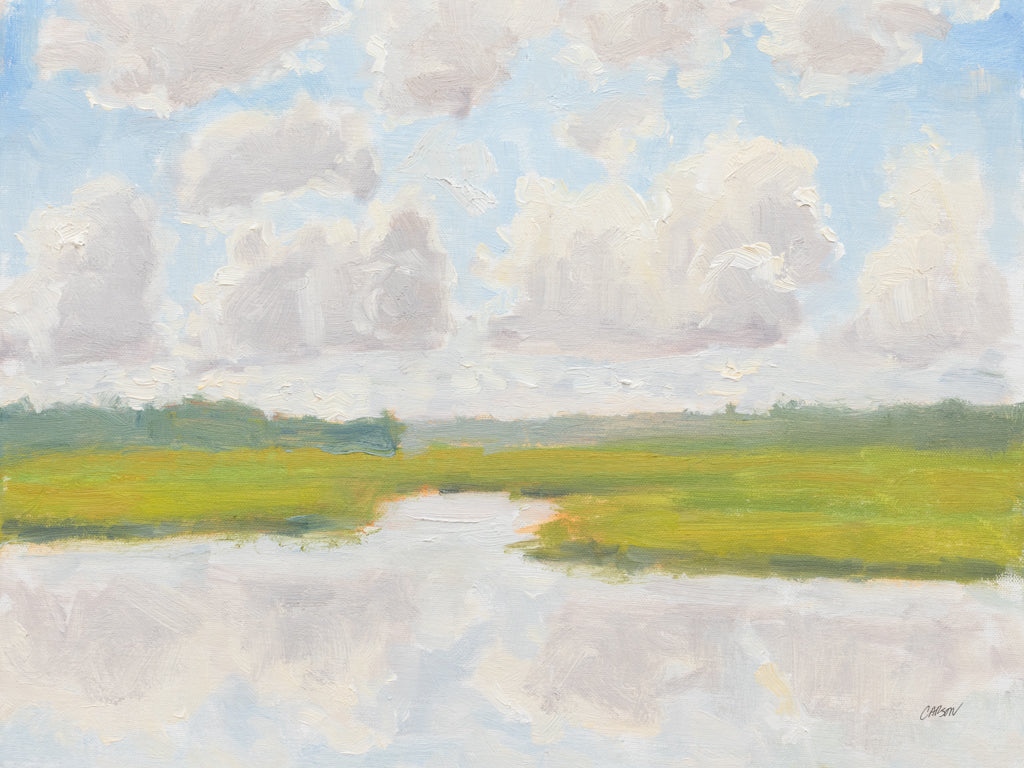 Reproduction of Clear Morning on the Marshes by Carson Overstreet - Wall Decor Art