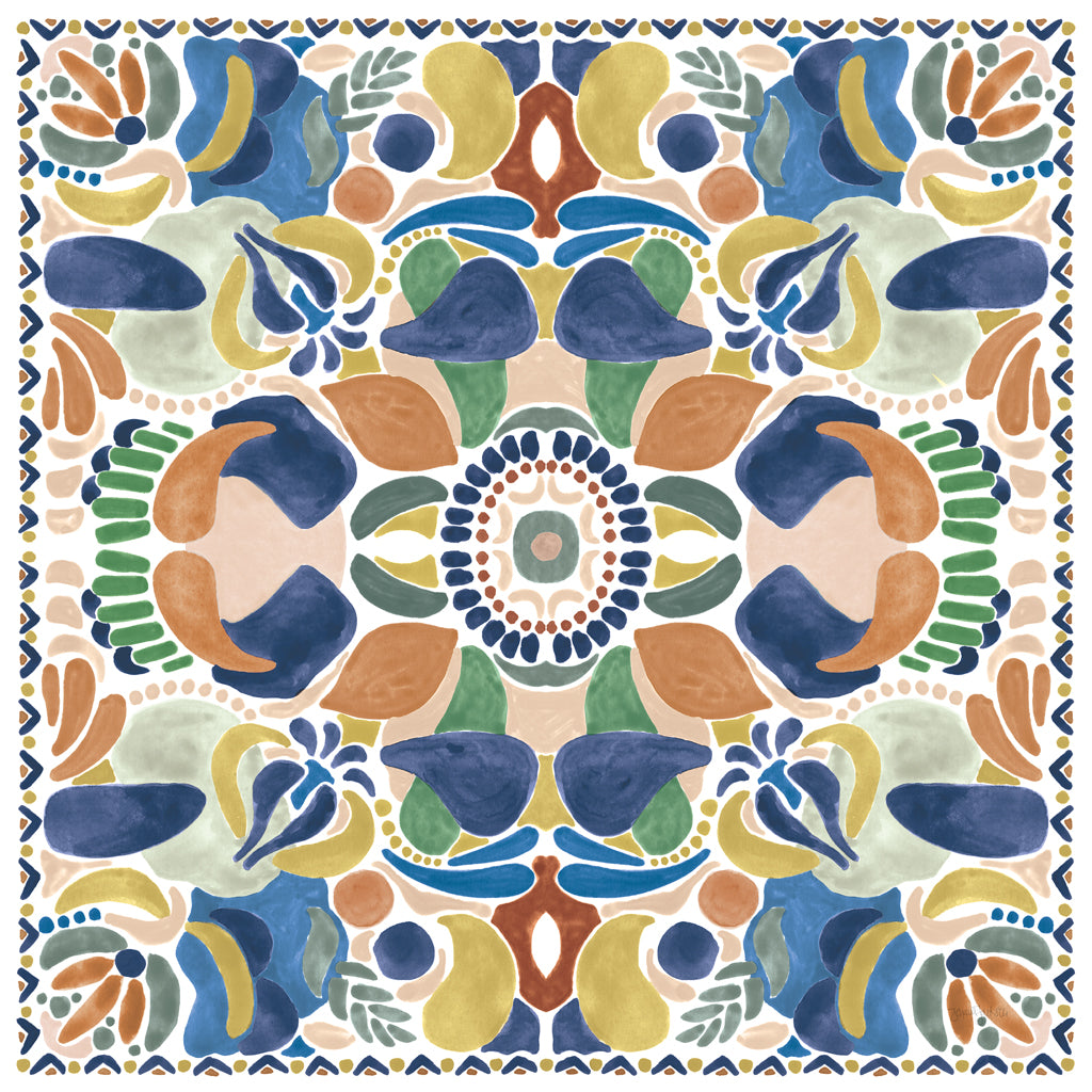 Reproduction of Kaleidoscope Burst II Blue by Jenaya Jackson - Wall Decor Art