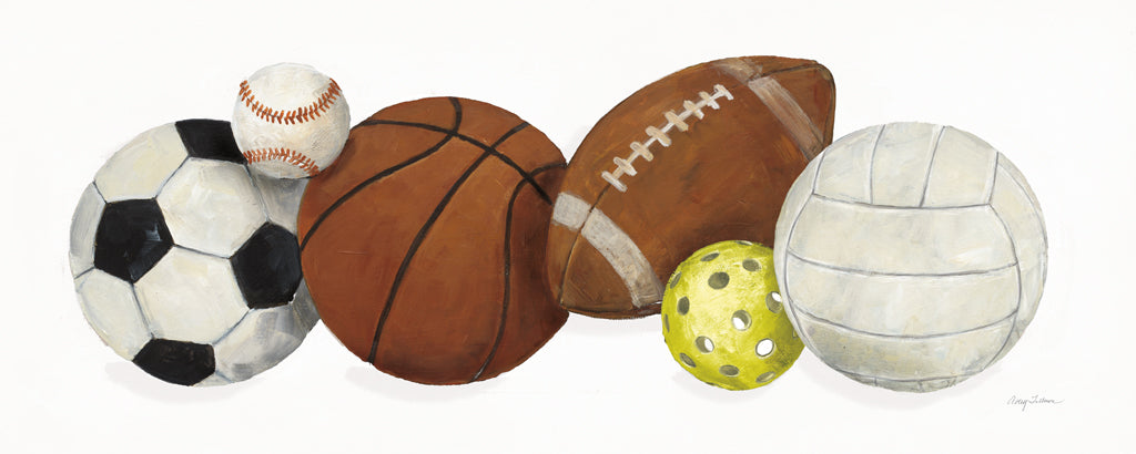 Reproduction of Sports Border I White v2 by Avery Tillmon - Wall Decor Art