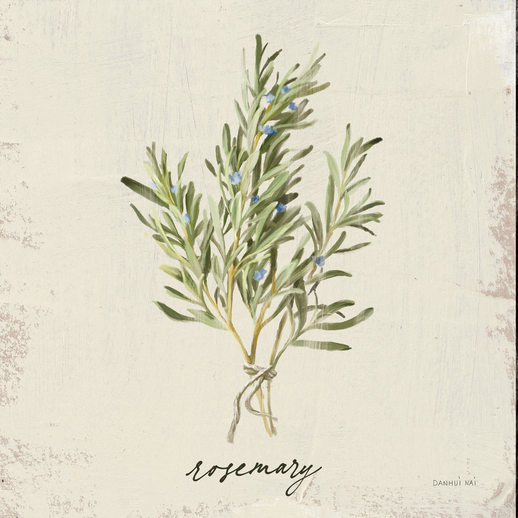 Reproduction of Rustic Herbs II Neutral by Danhui Nai - Wall Decor Art