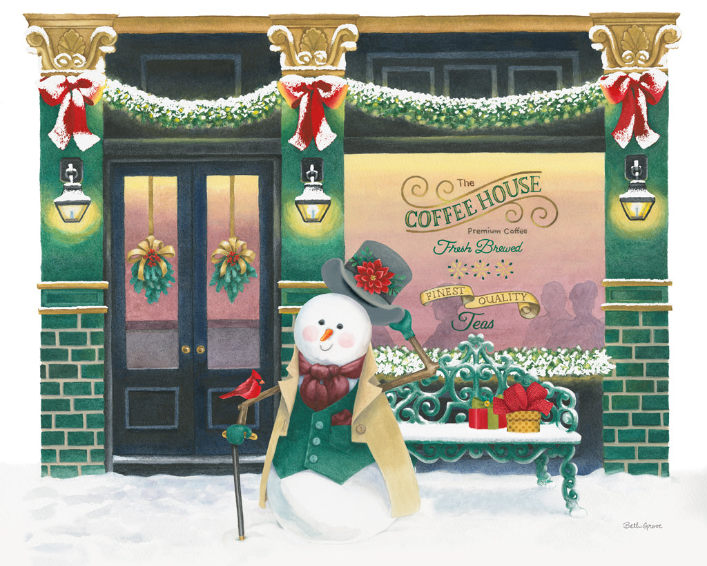 Reproduction of Main Street Christmas II by Beth Grove - Wall Decor Art