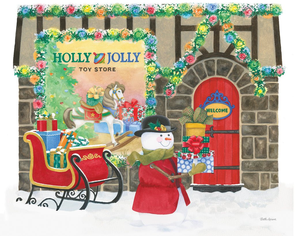 Reproduction of Main Street Christmas IV by Beth Grove - Wall Decor Art