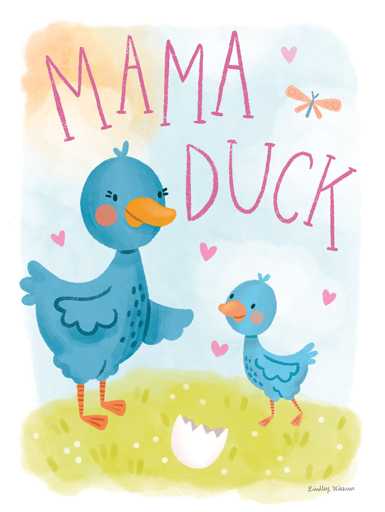 Reproduction of Farm Family I by Lindley Wiesner - Wall Decor Art