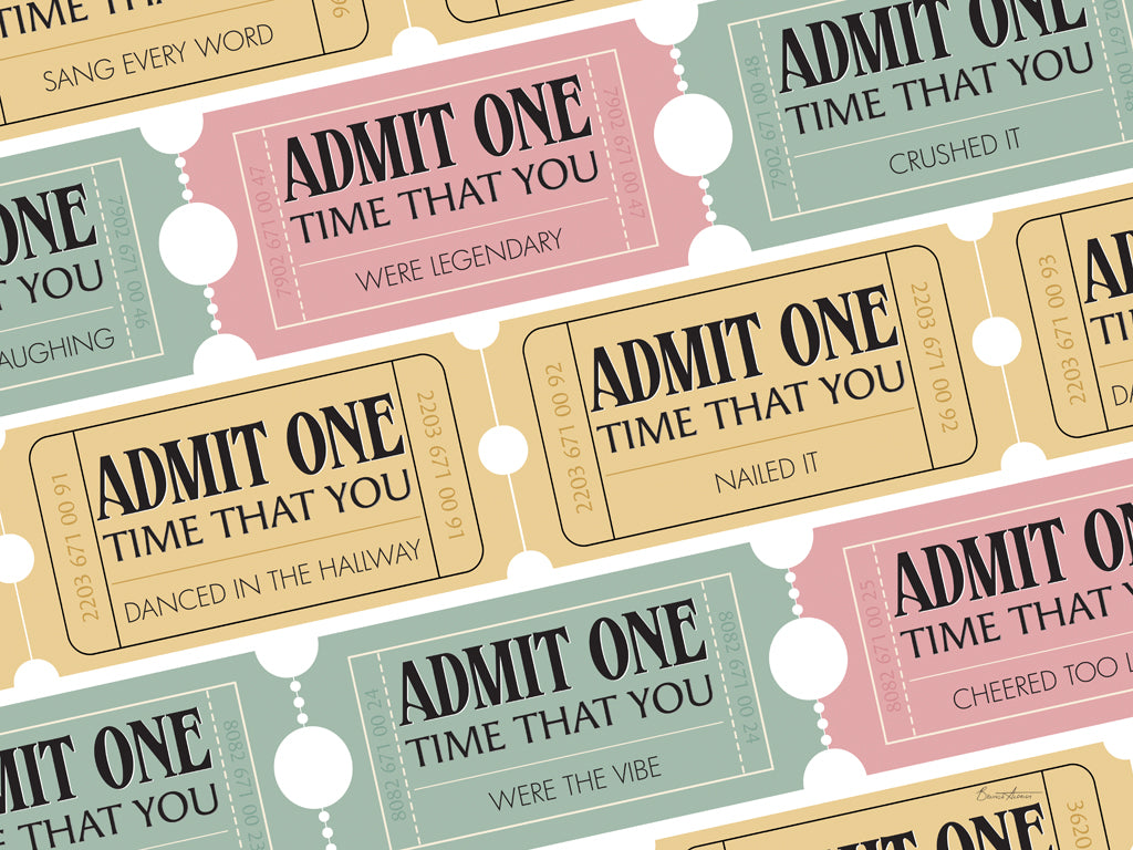 Reproduction of Admit One Time by Belinda Aldrich - Wall Decor Art