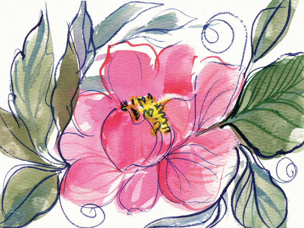 Reproduction of Pink Single by Kristy Rice - Wall Decor Art