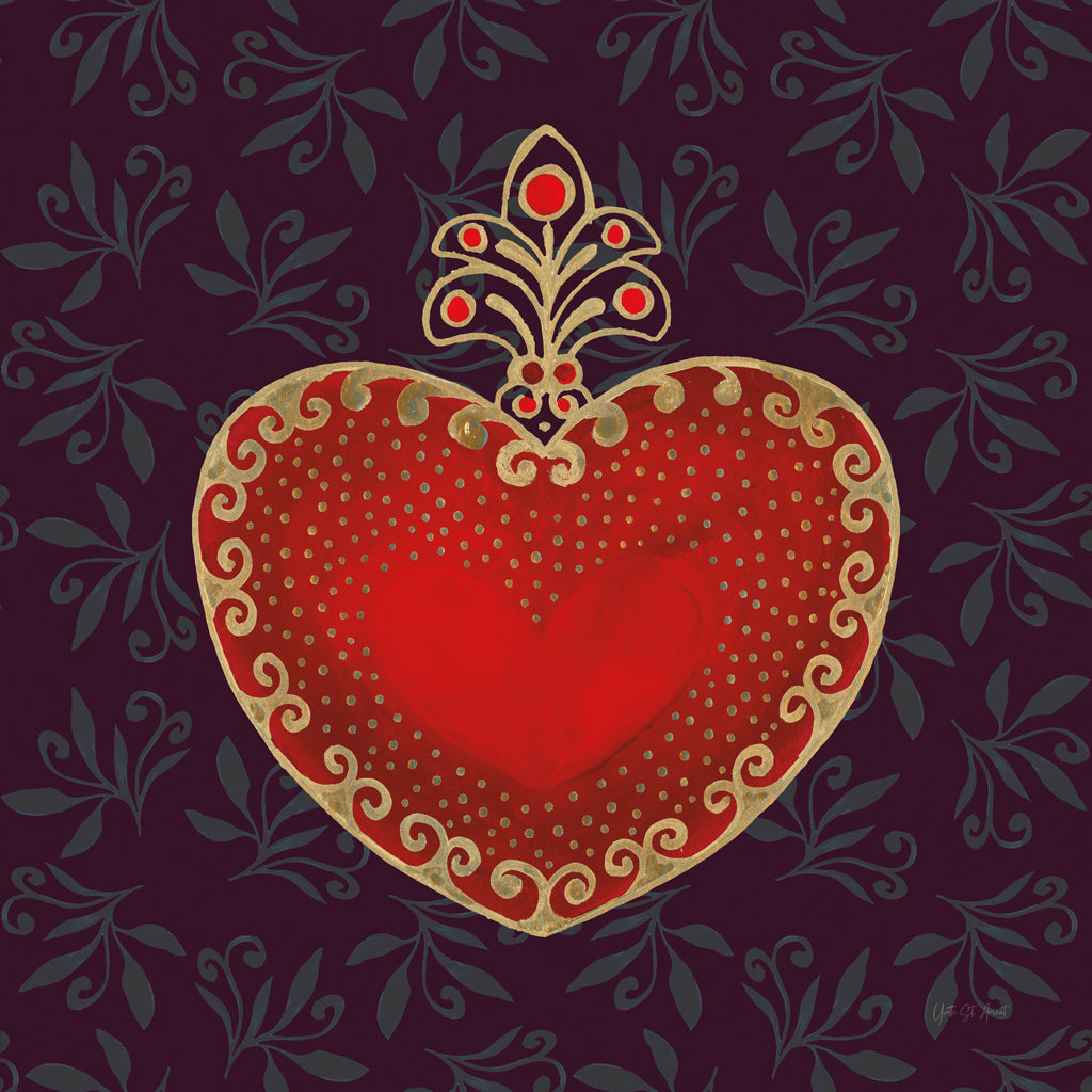 Reproduction of Ruby Heart by Yvette St. Amant - Wall Decor Art