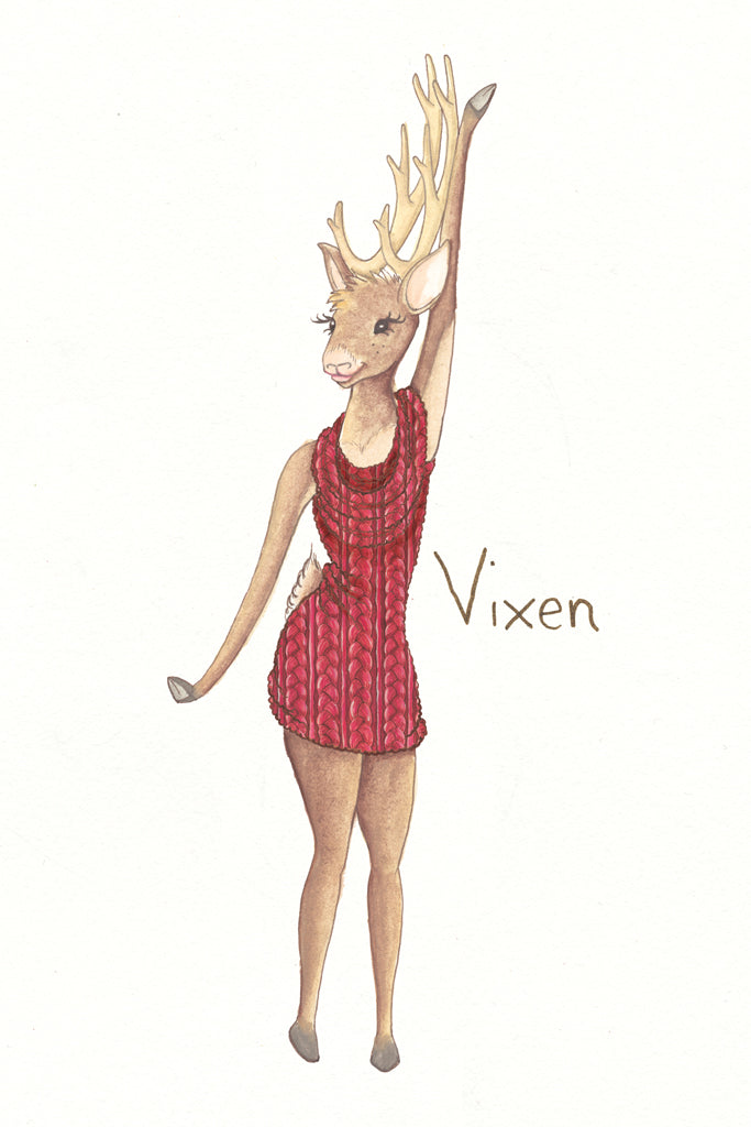 Reproduction of Reindeer IV by Wild Apple Portfolio - Wall Decor Art