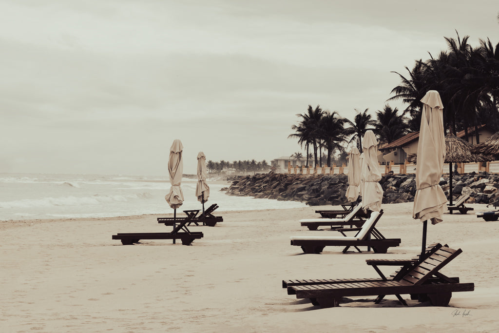 Reproduction of Beach Chairs I by Deborah Revell - Wall Decor Art