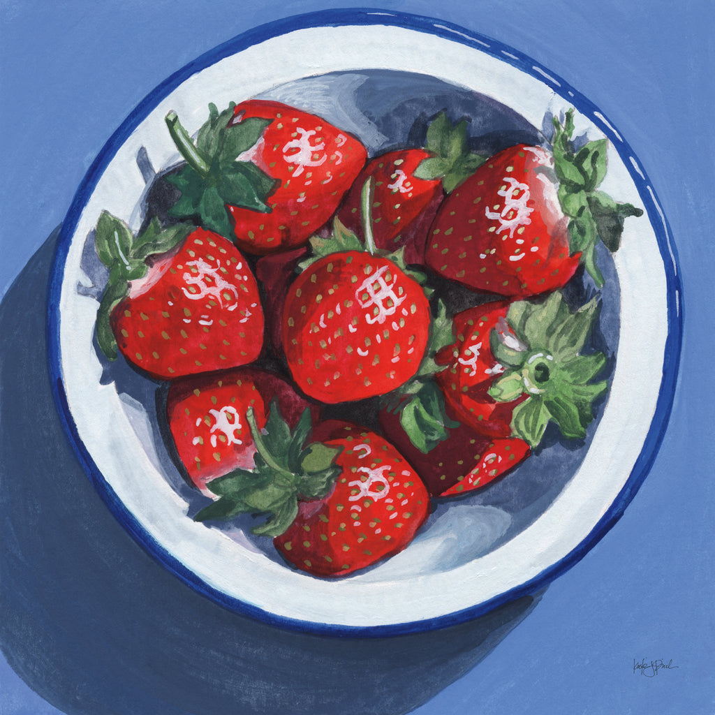 Reproduction of Strawberry Bowl by Kate Jarvik Birch - Wall Decor Art