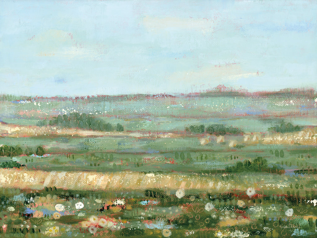Reproduction of Flowers in the Hayfield by Krystal Adams - Wall Decor Art