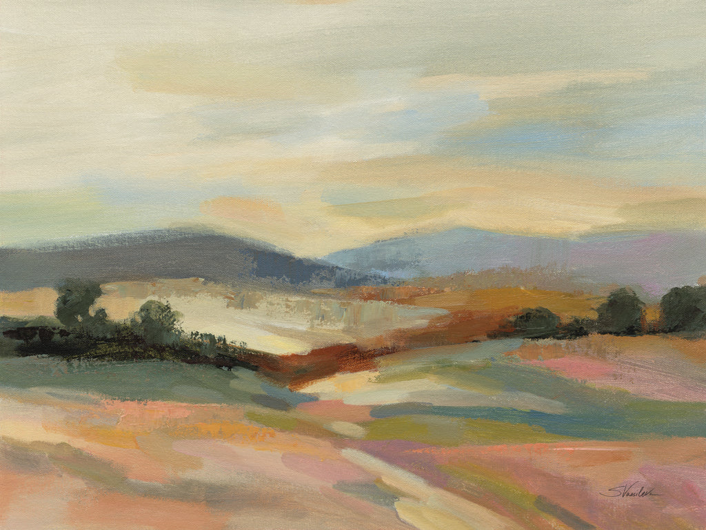 Reproduction of Pink and Sage Hills by Silvia Vassileva - Wall Decor Art