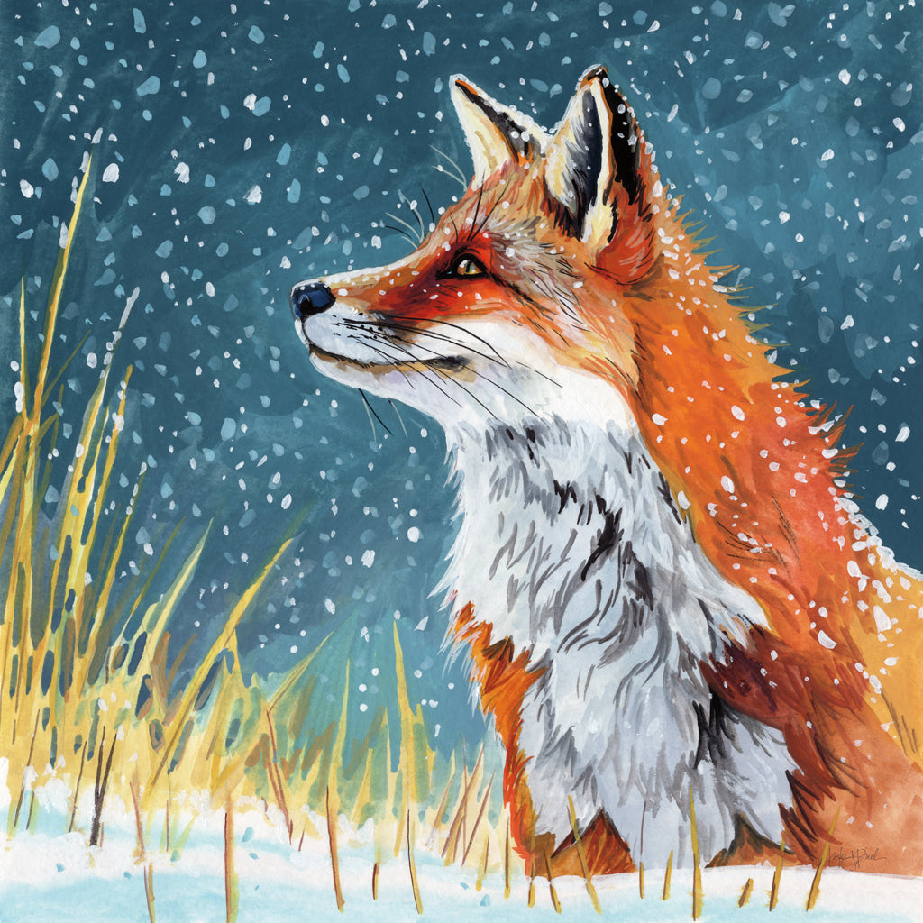 Reproduction of Fox In The Flurries by Kate Jarvik Birch - Wall Decor Art