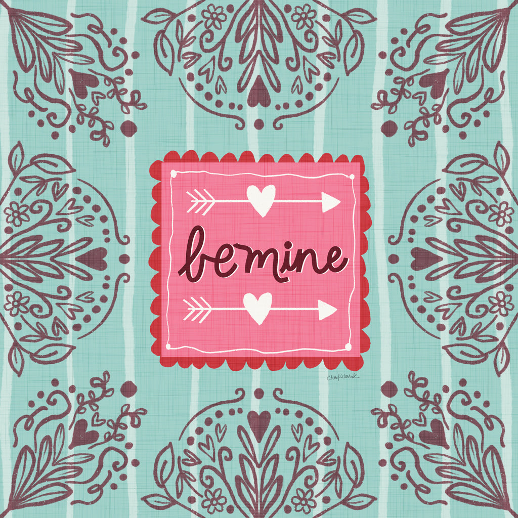 Reproduction of Heart to Heart Be Mine by Cheryl Warrick - Wall Decor Art