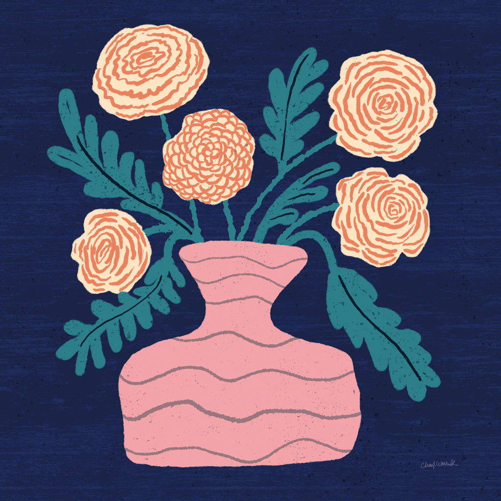 Reproduction of Playful Vase I by Cheryl Warrick - Wall Decor Art