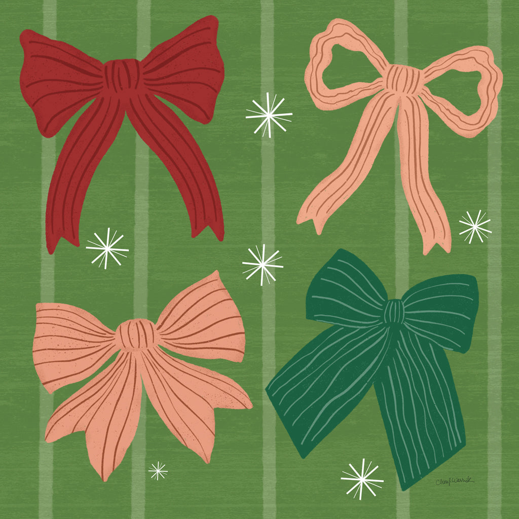 Reproduction of Jolly Bows III by Cheryl Warrick - Wall Decor Art