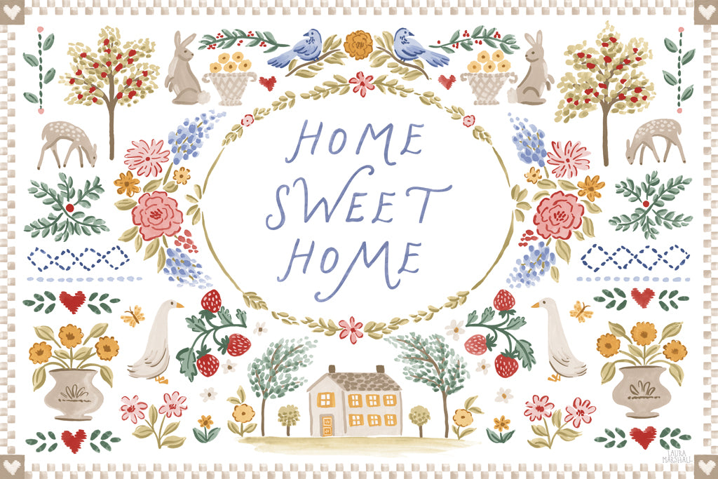 Reproduction of Spring Sampler IV by Laura Marshall - Wall Decor Art