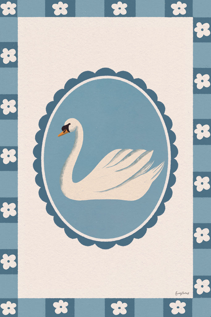 Reproduction of Sweet Swan Framed II by Becky Thorns - Wall Decor Art