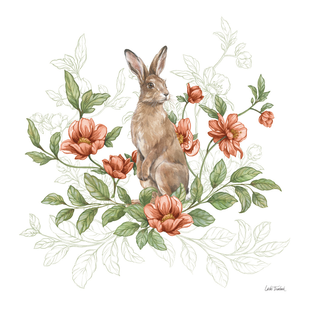 Reproduction of Cottage Bunny III by Leslie Trimbach - Wall Decor Art