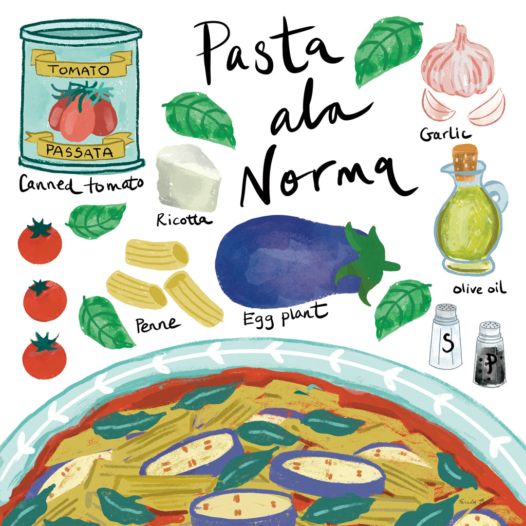 Reproduction of Pasta Italiana XXII by Farida Zaman - Wall Decor Art