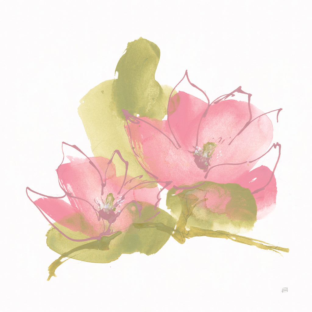 Reproduction of Pop Pink Magnolias II by Chris Paschke - Wall Decor Art
