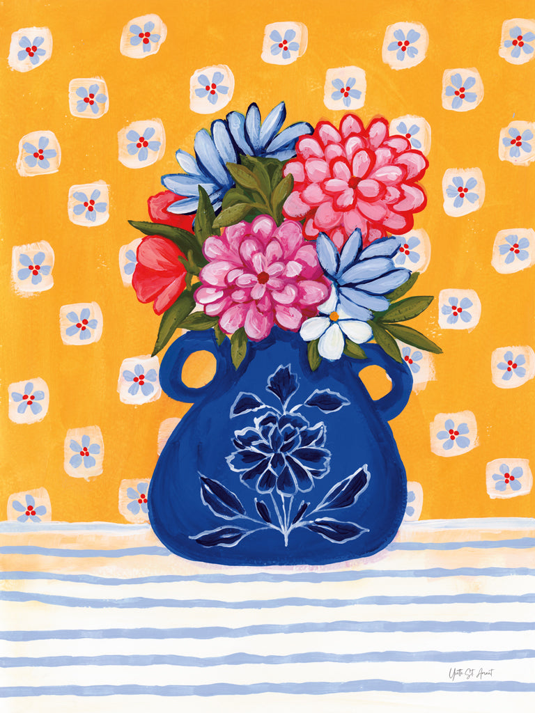 Reproduction of Summer in Vase II by Yvette St. Amant - Wall Decor Art