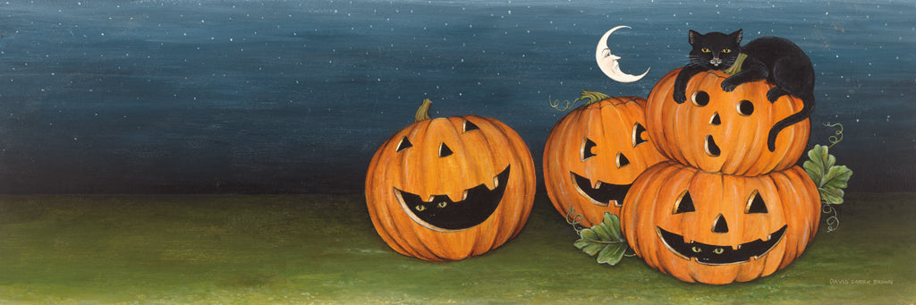 Reproduction of Pumpkin Patch by David Carter Brown - Wall Decor Art