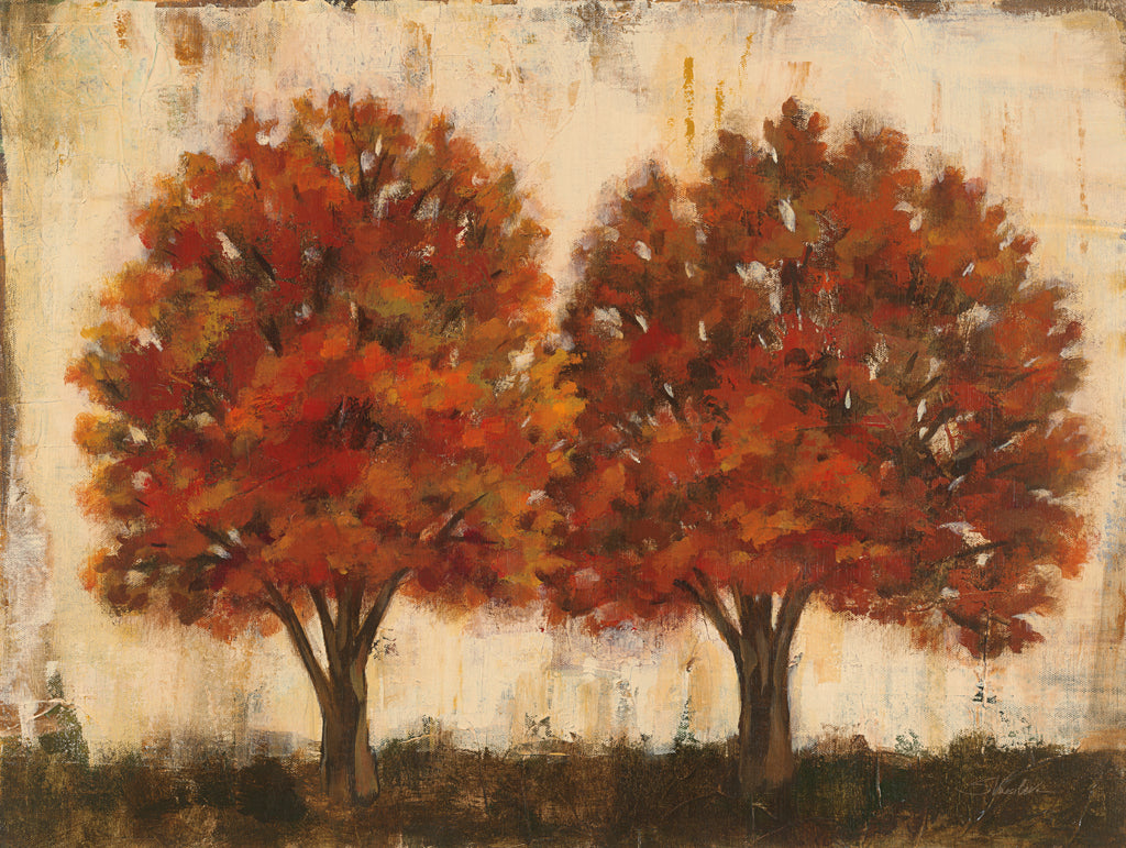 Reproduction of Glowing Trees by Silvia Vassileva - Wall Decor Art