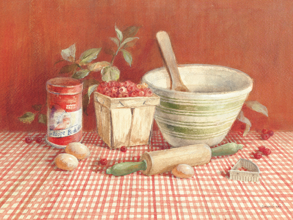 Reproduction of Red Berry Still Life by Danhui Nai - Wall Decor Art