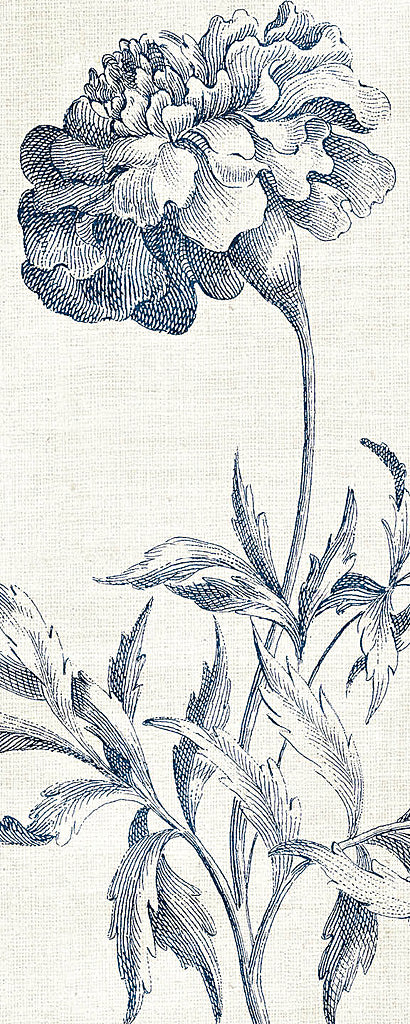 Reproduction of Eden III Indigo and White by Wild Apple Portfolio - Wall Decor Art