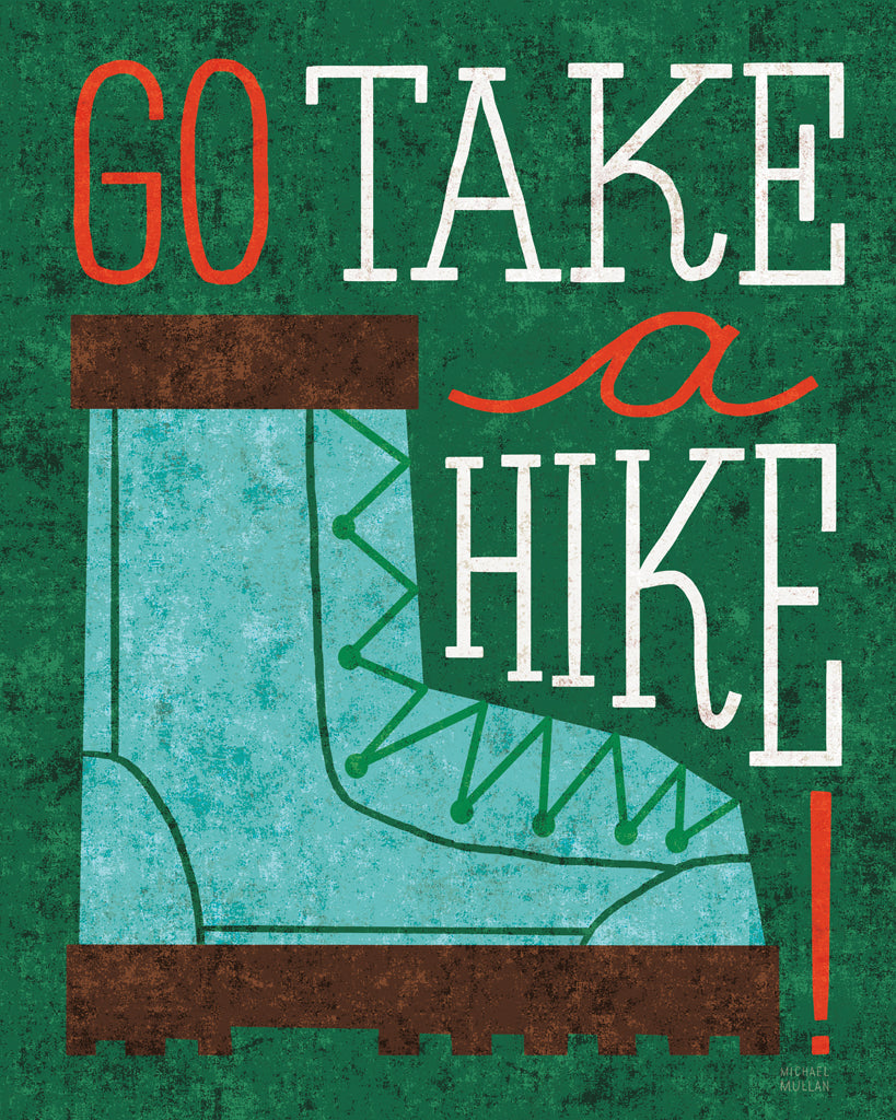 Reproduction of Happy Camper Hike by Michael Mullan - Wall Decor Art