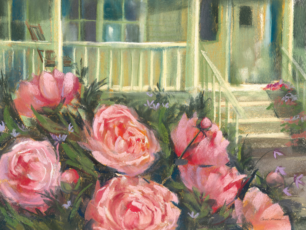 Reproduction of Summer Peonies by Carol Rowan - Wall Decor Art