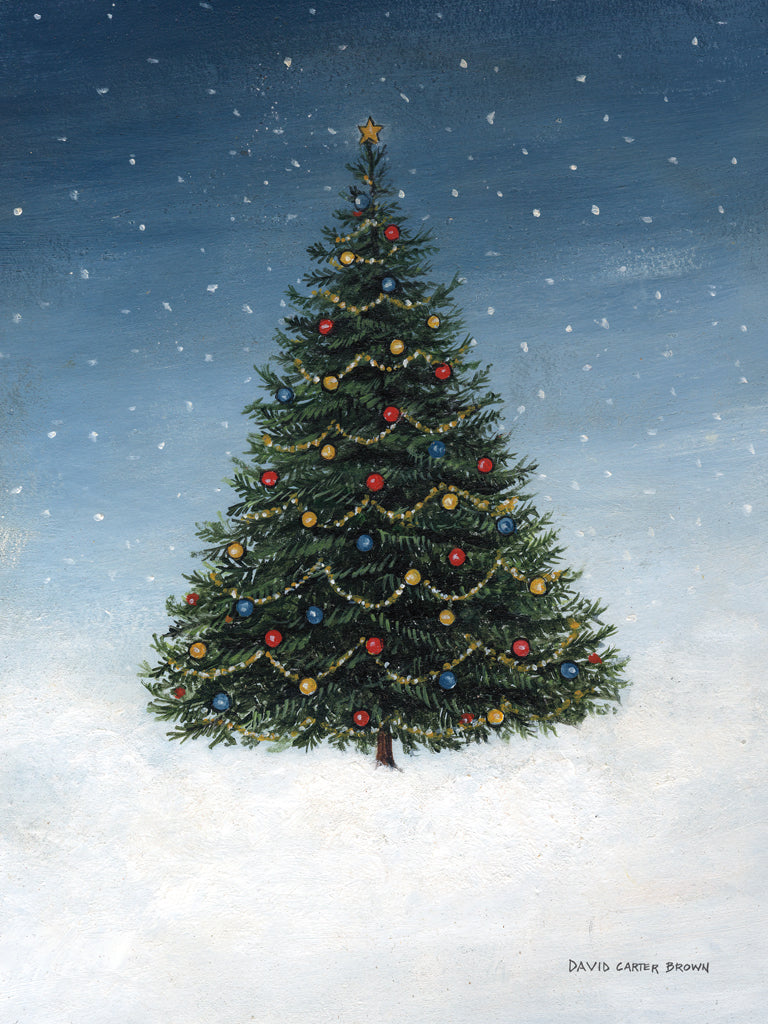 Reproduction of Deck The Halls Tree by David Carter Brown - Wall Decor Art