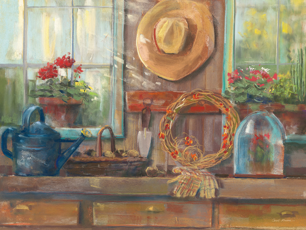 Reproduction of Gardener s Table II by Carol Rowan - Wall Decor Art