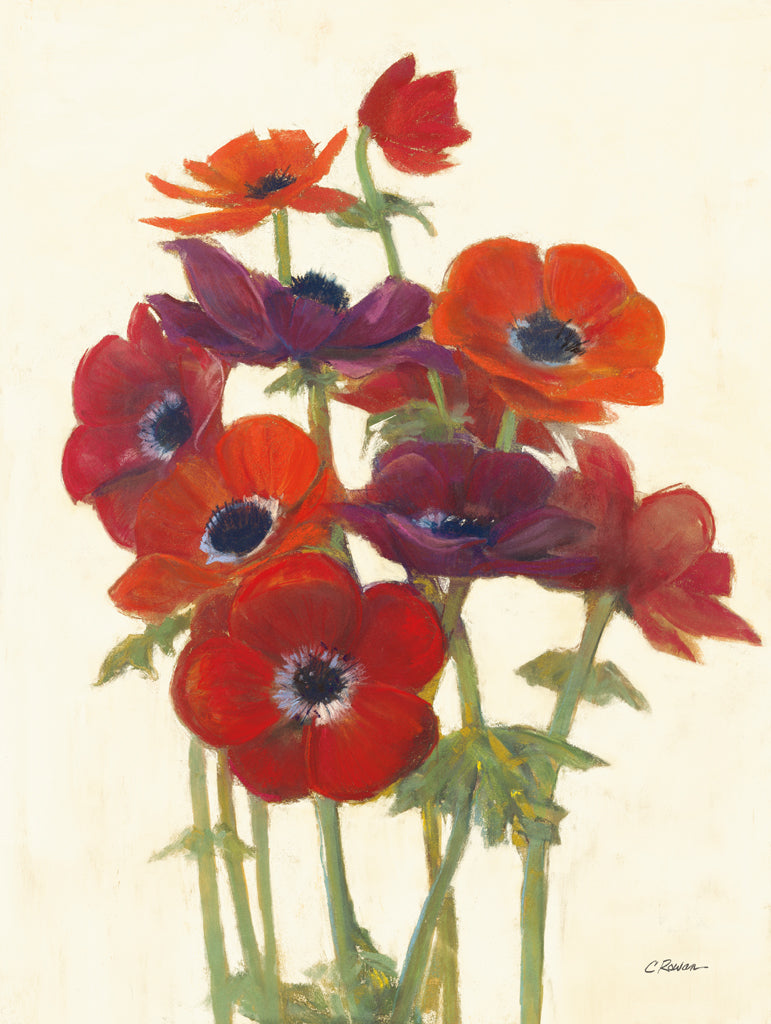 Reproduction of Anemone Bouquet I Neutral by Carol Rowan - Wall Decor Art