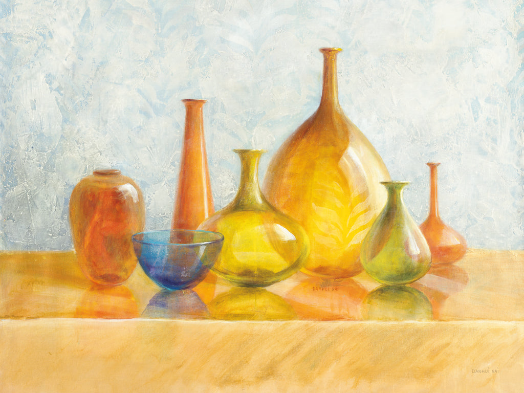 Reproduction of Colorful Glass Vessels v2 by Danhui Nai - Wall Decor Art