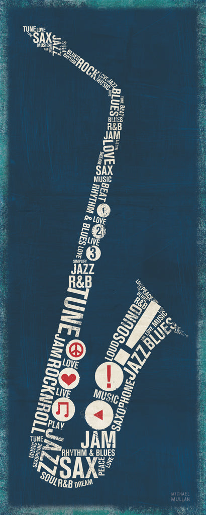 Reproduction of Type Sax by Michael Mullan - Wall Decor Art