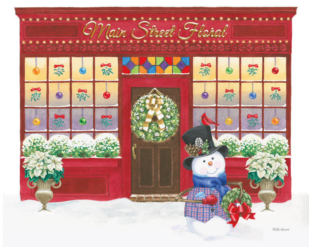 Reproduction of Main Street Christmas III by Beth Grove - Wall Decor Art