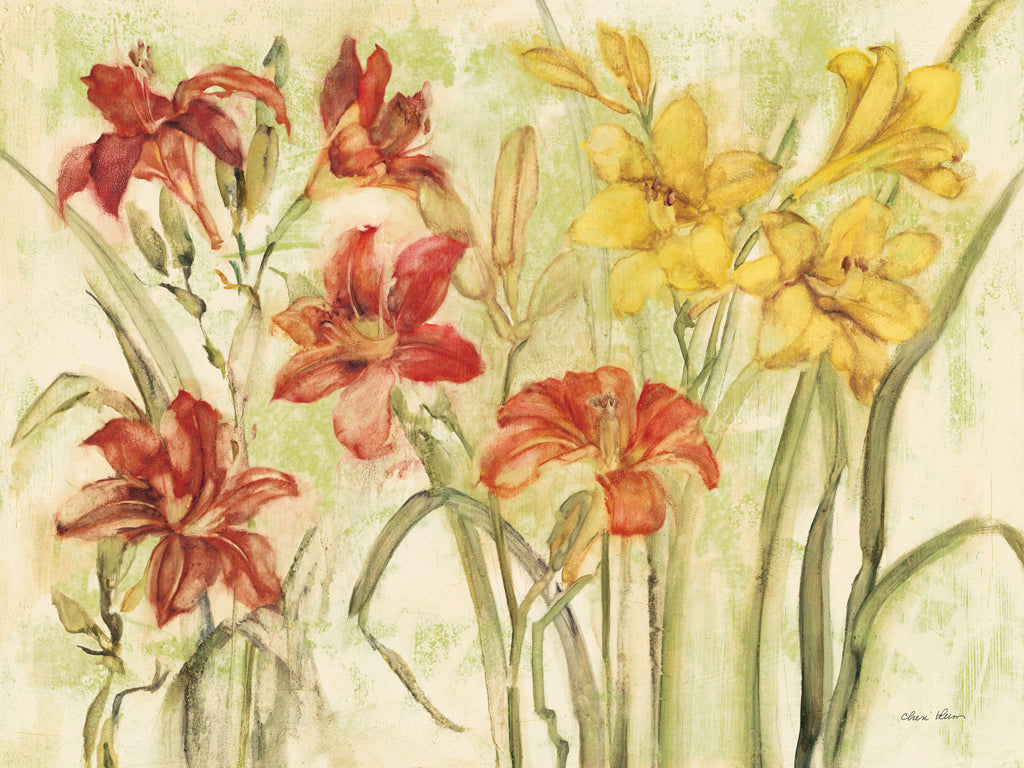 Reproduction of Day Lily Garden by Cheri Blum - Wall Decor Art