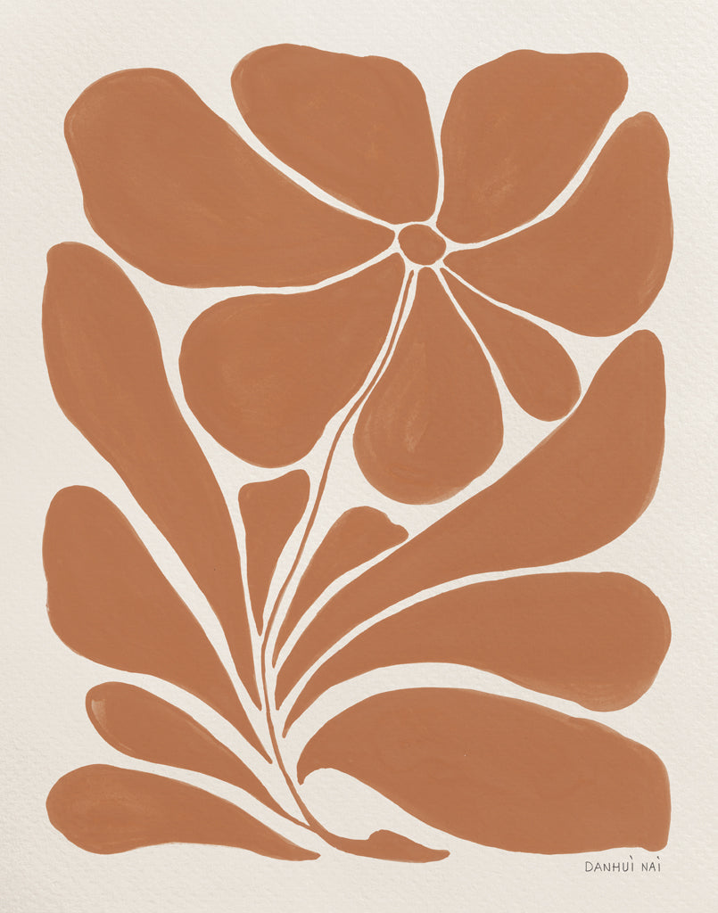 Reproduction of Blooming Joy I Terracotta by Danhui Nai - Wall Decor Art