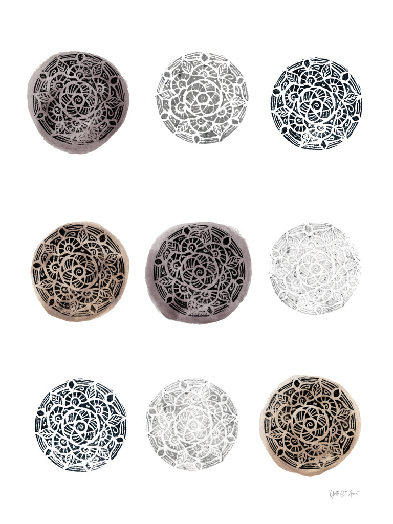 Reproduction of Collected Mandala Stamp I by Yvette St. Amant - Wall Decor Art