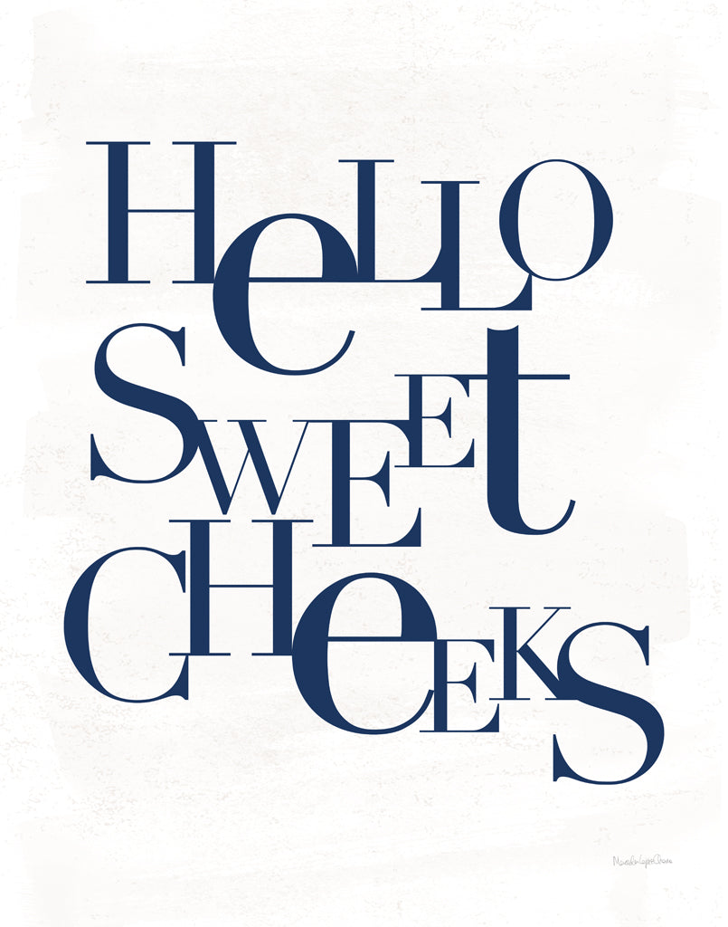 Reproduction of Sweet Cheeks Navy by Mercedes Lopez Charro - Wall Decor Art