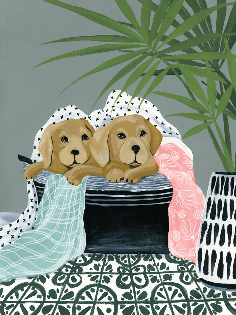 Reproduction of Laundry Dogs by Yvette St. Amant - Wall Decor Art