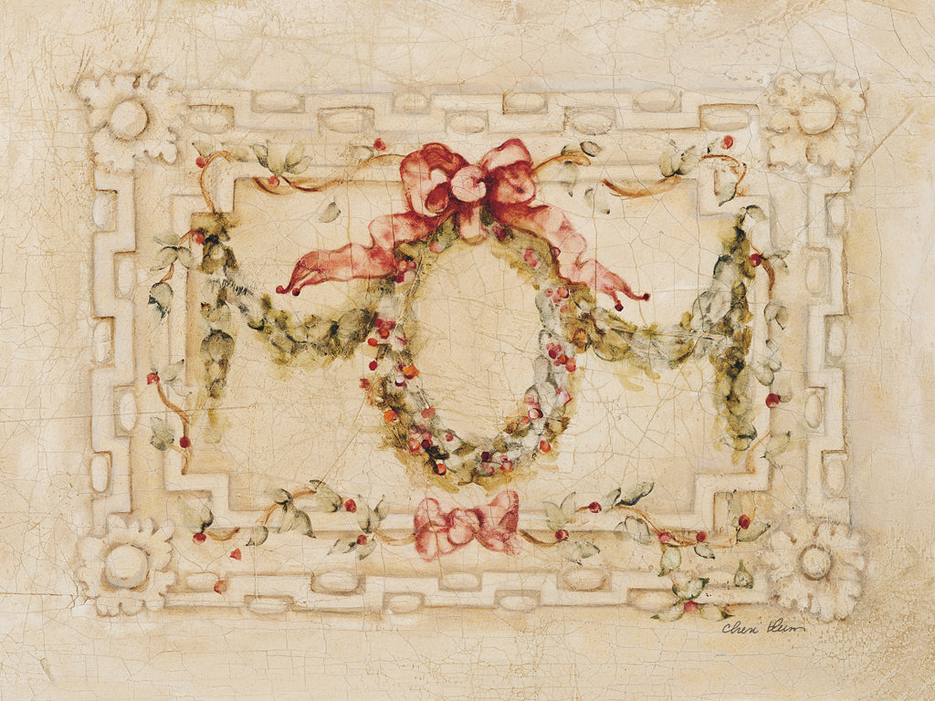 Reproduction of Fresco Wreath by Cheri Blum - Wall Decor Art