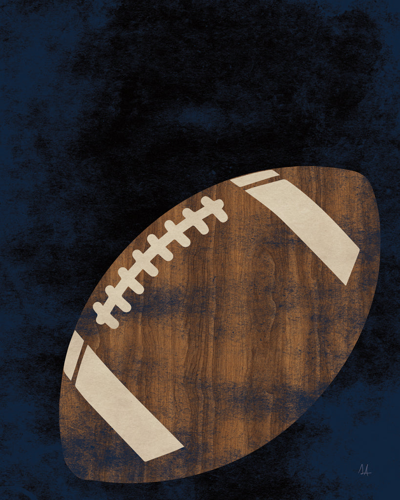 Reproduction of Football Wood by Sarah Adams - Wall Decor Art