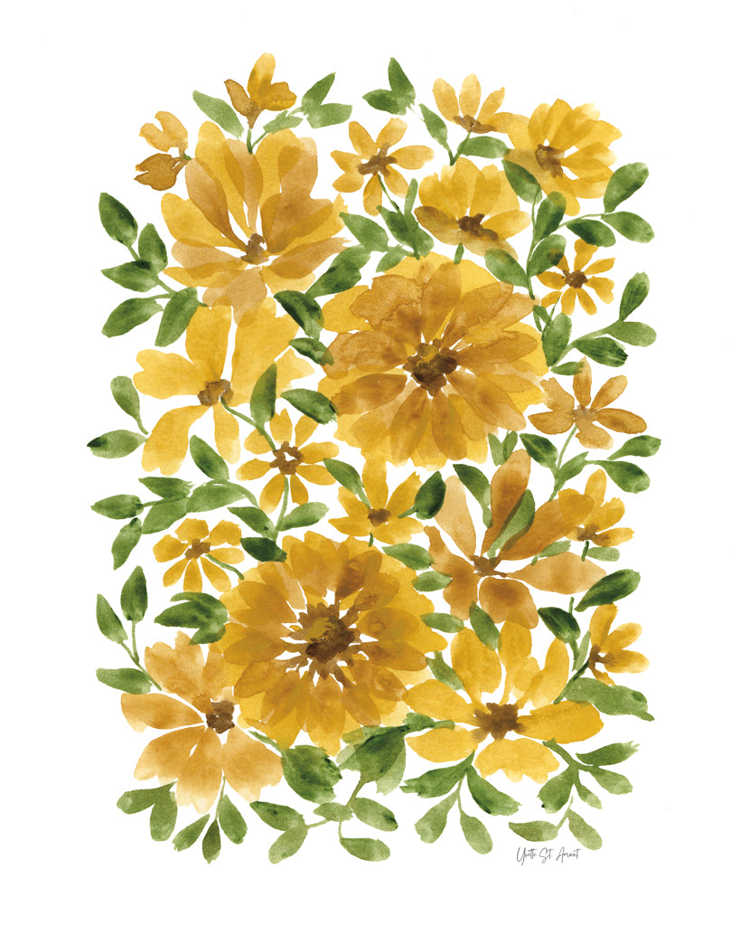 Reproduction of Sunflower Blooms by Yvette St. Amant - Wall Decor Art