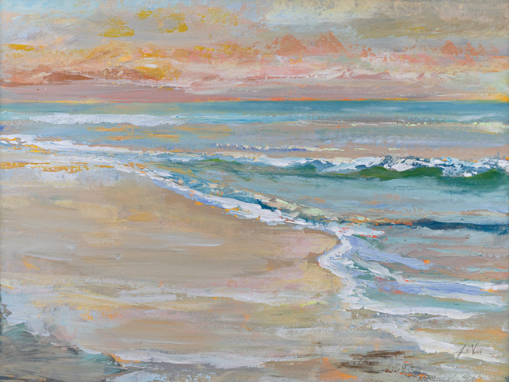 Reproduction of Peach Beach by Jeanette Vertentes - Wall Decor Art