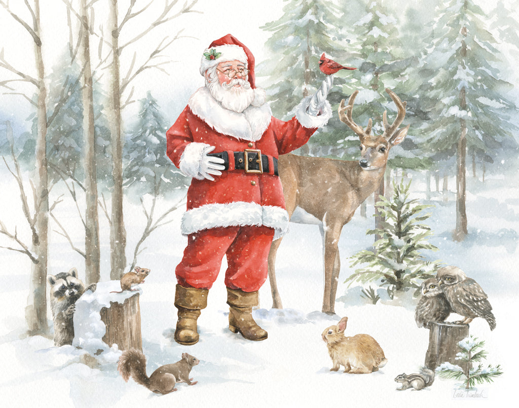 Reproduction of Woodland Santa I by Leslie Trimbach - Wall Decor Art
