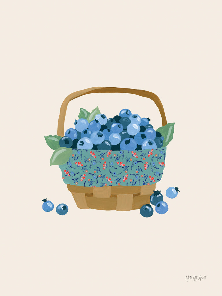 Reproduction of Baking with Blueberries I by Yvette St. Amant - Wall Decor Art